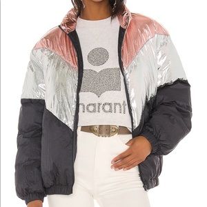 Isabel Marant etoile puffer bomber tri color